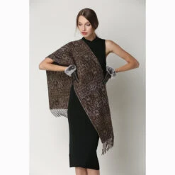 Ugg Cashmere & Wool Scarf Chocolate And Tan -Ugg 10 abcf27e7 23f1 4f40 9869 31a1a57a5f94
