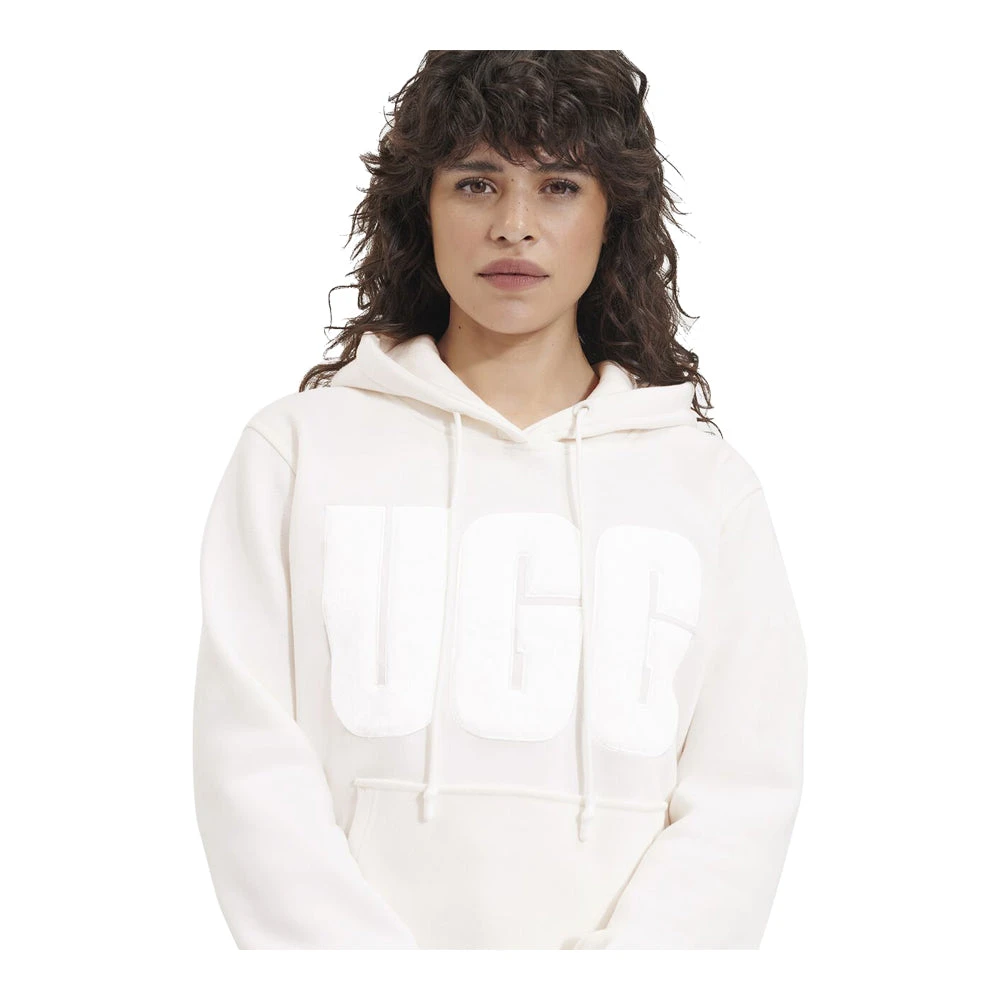 UGG Women's Rey Fuzzy Logo Hoodie 4 UGG Women's Rey Fuzzy Logo Hoodie - Image 4