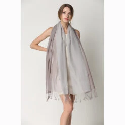 Ugg 100% Merino Wool Tie Dye Scarf Grey And Taupe -Ugg 11 1a24d75e 2ebf 40ae 84c9 4688fd056b80