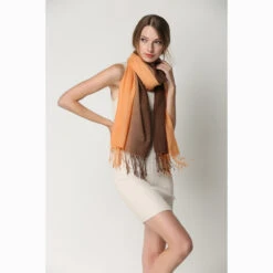 Ugg 100% Merino Wool Tie Dye Scarf Orange And Chocolate -Ugg 11 5c0e3a42 a17f 4bd9 b7ff c096b1186fed