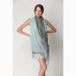 Ugg 100% Merino Wool Tie Dye Scarf Aqua And Grey -Ugg 11 c75fd263 8db3 4e6f 8203 04fe607111c8