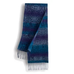 Ugg Cashmere & Wool Scarf Purple And Blue