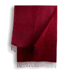 Ugg Cashmere & Wool Wrap Red And Brown