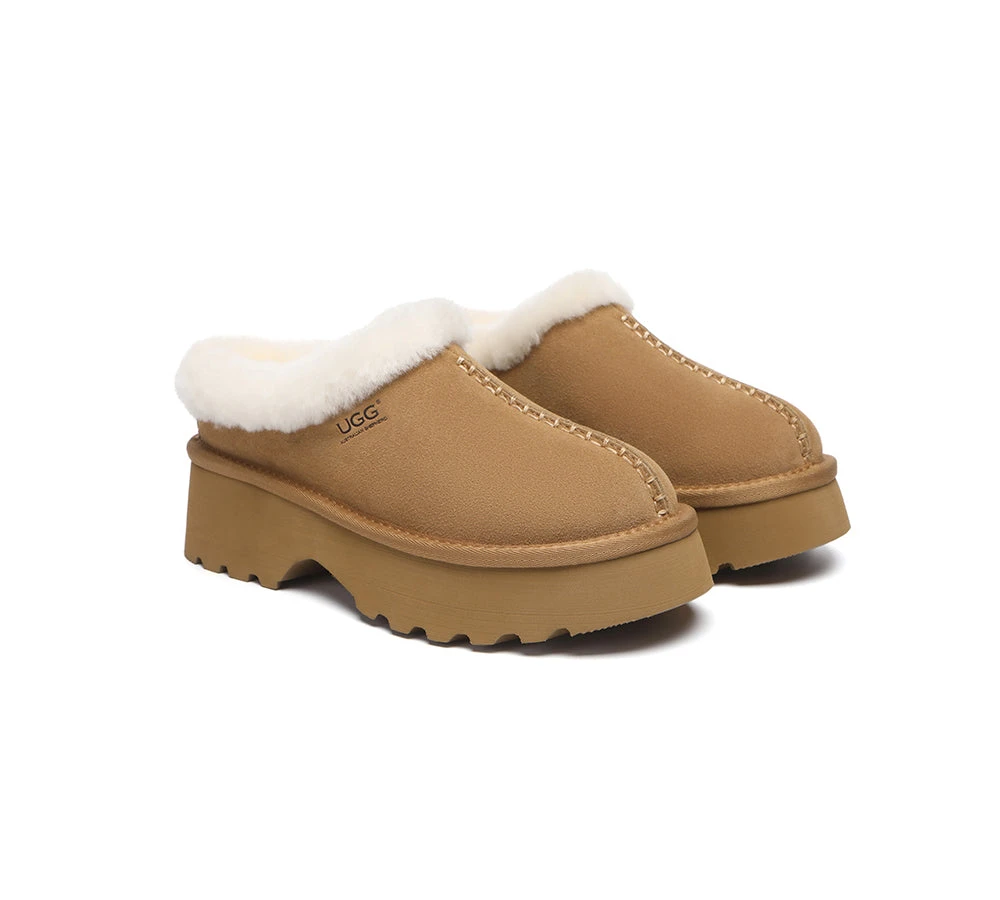 UGG Slippers Sheepskin Wool Ankle Chunky Platform Adrian 3 UGG Slippers Sheepskin Wool Ankle Chunky Platform Adrian - Image 3