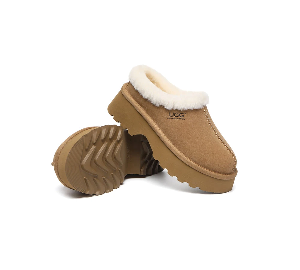 UGG Slippers Sheepskin Wool Ankle Chunky Platform Adrian 4 UGG Slippers Sheepskin Wool Ankle Chunky Platform Adrian - Image 4