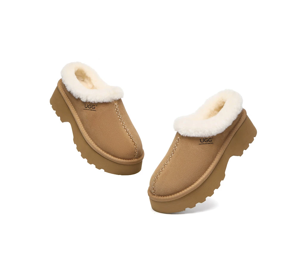 UGG Slippers Sheepskin Wool Ankle Chunky Platform Adrian 6 UGG Slippers Sheepskin Wool Ankle Chunky Platform Adrian - Image 6