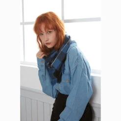 Ugg Fringed Check Wool Scarf Blue And Check -Ugg 3 1c42c4b7 2442 4a72 92b7 650df62cd1a5