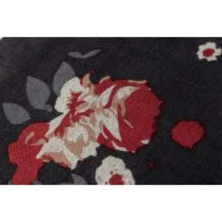 100% Australian Wool Print Scarf Black Floral -Ugg 3 445e6138 c516 4a1d 8e48 d1f602cae018