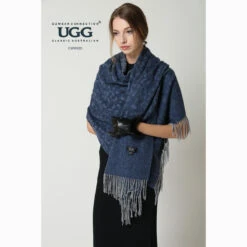 Ugg Cashmere & Wool Wrap Navy And Grey -Ugg 3 554061aa ac45 4c90 9cb6 f82e9fd7a13c