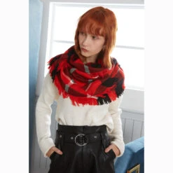 Ugg Fringed Check Wool Scarf Red And Check -Ugg 3 a9dbc393 21a8 4204 a3a6 884f8cfade5f