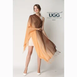 Ugg 100% Merino Wool Tie Dye Scarf Orange And Chocolate -Ugg 3 d7db1c51 c2c8 430a 9a3b 6f139c4a3199