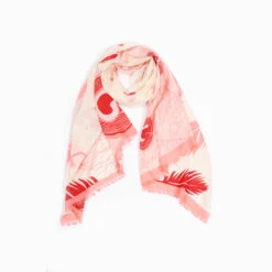 Ugg 100% Australian Merino Wool Scarf Cream And Coral -Ugg 3 fd01de50 07eb 4882 b875 094d6a2402d9
