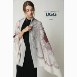 Ugg 100% Australian Merino Wool Scarf Cream And Tan -Ugg 4 24a0a6f2 97b2 4dbd a265 981d6e228e4d