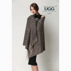 Ugg Cashmere & Wool Wrap Tan And Black -Ugg 4 62a817bc 6368 4821 a67f ec9617a7d215