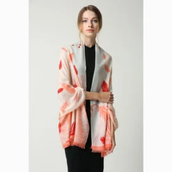 Ugg 100% Australian Merino Wool Scarf Cream And Coral -Ugg 4 f1d3ca0c 039d 47cc 8390 8050cbad6d02
