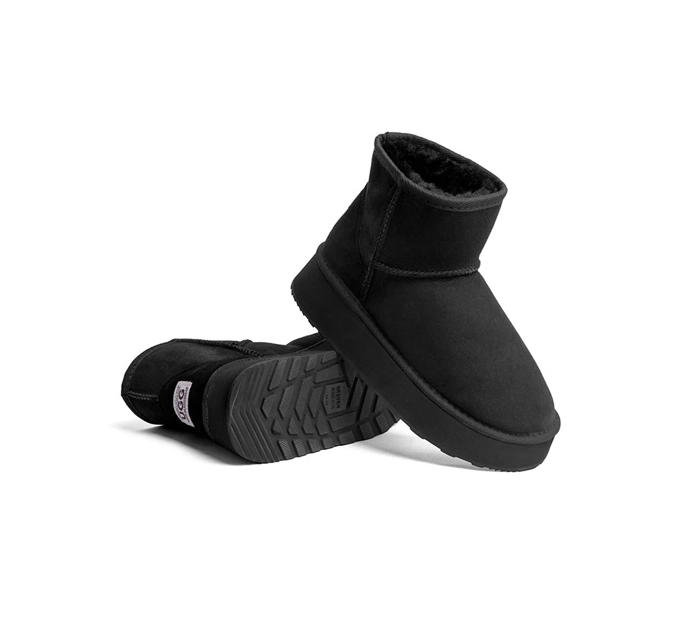 Australian Made Sheepskin Wool Ankle Boots Mini Platform 8 Australian Made Sheepskin Wool Ankle Boots Mini Platform - Image 8