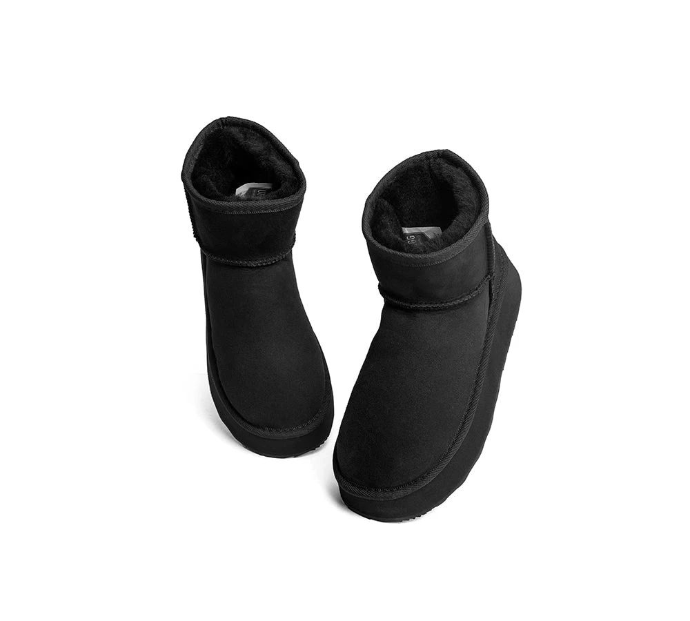Australian Made Sheepskin Wool Ankle Boots Mini Platform 9 Australian Made Sheepskin Wool Ankle Boots Mini Platform - Image 9