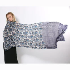 Ugg 100% Australian Merino Wool Scarf Purplish Blue And Check -Ugg 6 215fb80f 061a 44f5 acf6 6a6686354e98