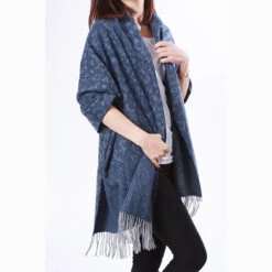 Ugg Cashmere & Wool Wrap Navy And Grey -Ugg 7 3078a45e 093e 4467 b633 81eb7d596932