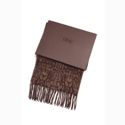 Ugg Cashmere & Wool Scarf Chocolate And Tan -Ugg 7 76b6bcf1 988d 46f9 ada0 453bfc35e772