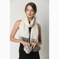 Ugg 100% Wool Scarf White -Ugg 8 1e2fc2a9 9299 4bed 8f42 669d22e8a923