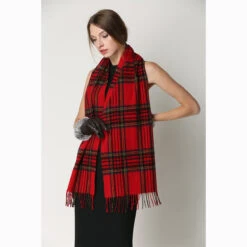 Ugg 100% Wool Scarf Check Red And Navy -Ugg 8 36fbba08 8197 450f 9afb f867c3d31165