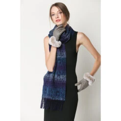 Ugg Cashmere & Wool Scarf Purple And Blue -Ugg 8 602c1767 2b44 43c3 b9ba 34feda9a1c4d