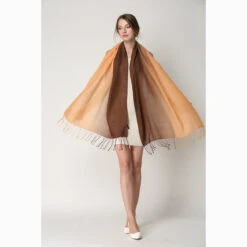 Ugg 100% Merino Wool Tie Dye Scarf Orange And Chocolate -Ugg 8 ad3c2f82 b209 4d21 83ce b48418983fed