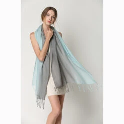 Ugg 100% Merino Wool Tie Dye Scarf Aqua And Grey -Ugg 8 ed97c458 d4fb 42f1 b0a6 3c64fbdb534b