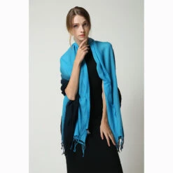 Ugg 100% Merino Wool Tie Dye Scarf Black And Cyan Blue -Ugg 9 7f2a2c20 d0e1 4038 9ddf 6c221caceaeb