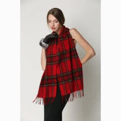 Ugg 100% Wool Scarf Check Red And Navy -Ugg 9 80e2e465 a22f 4dee acda c358b95a0474
