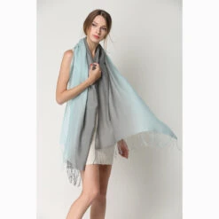 Ugg 100% Merino Wool Tie Dye Scarf Aqua And Grey -Ugg 9 b4a97421 e8cd 439b af44 2b4e21f9c3cd