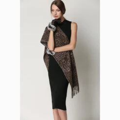 Ugg Cashmere & Wool Scarf Chocolate And Tan -Ugg 9 e6fb9677 ef17 413d 8de5 0af7e898c8d6