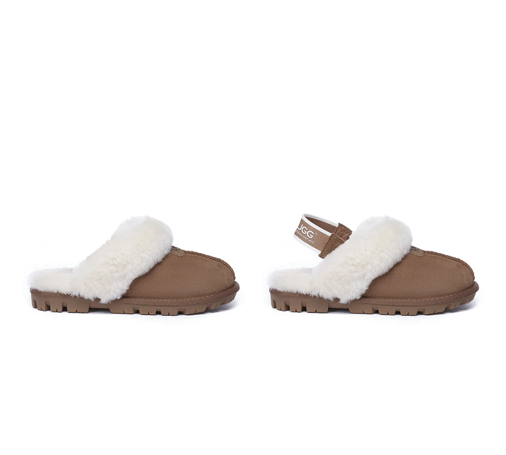 Sheepskin Wool Removable Strap Slingback Slippers Suzie Ll 2 Sheepskin Wool Removable Strap Slingback Slippers Suzie Ll - Image 2