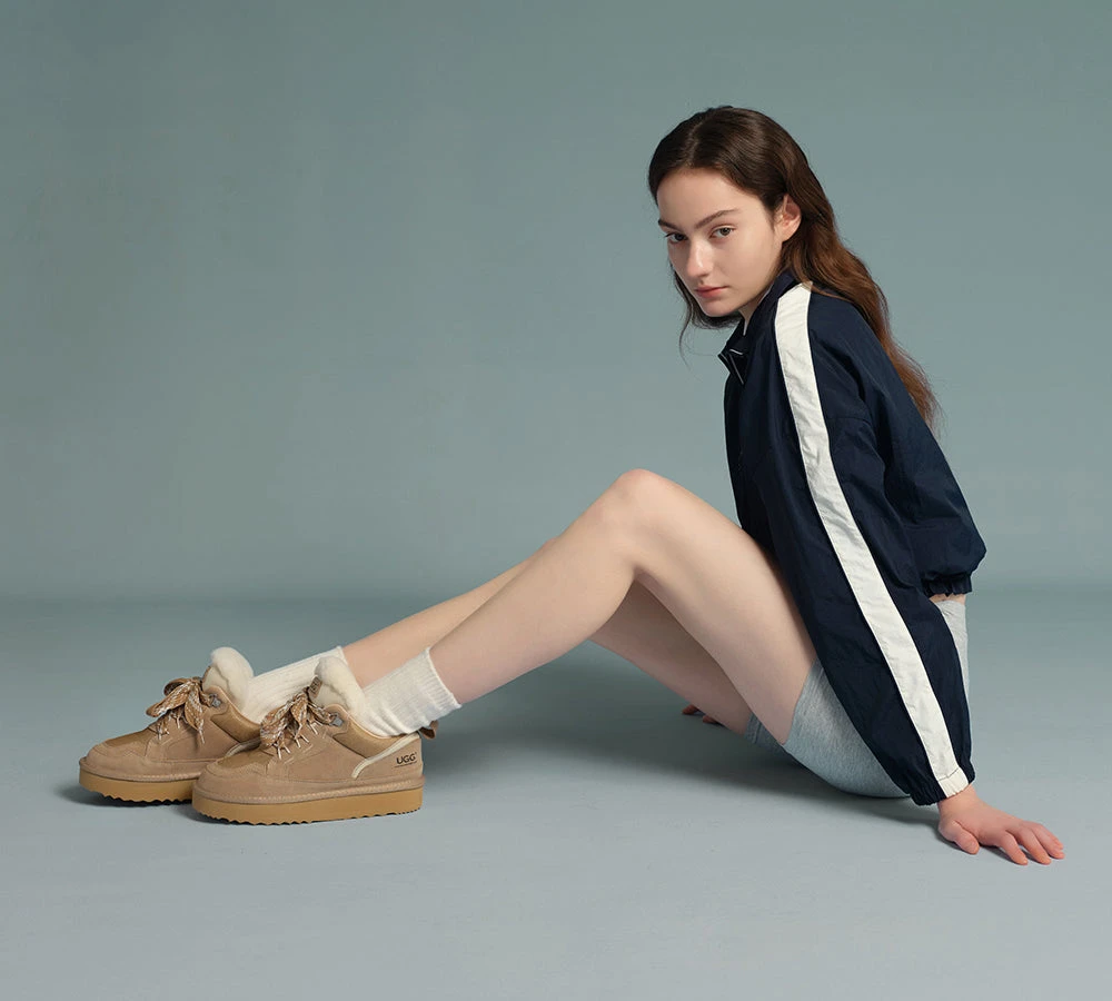 UGG Boots Sheepskin Wool Lace Up Platform Parkyr 2 UGG Boots Sheepskin Wool Lace Up Platform Parkyr - Image 2