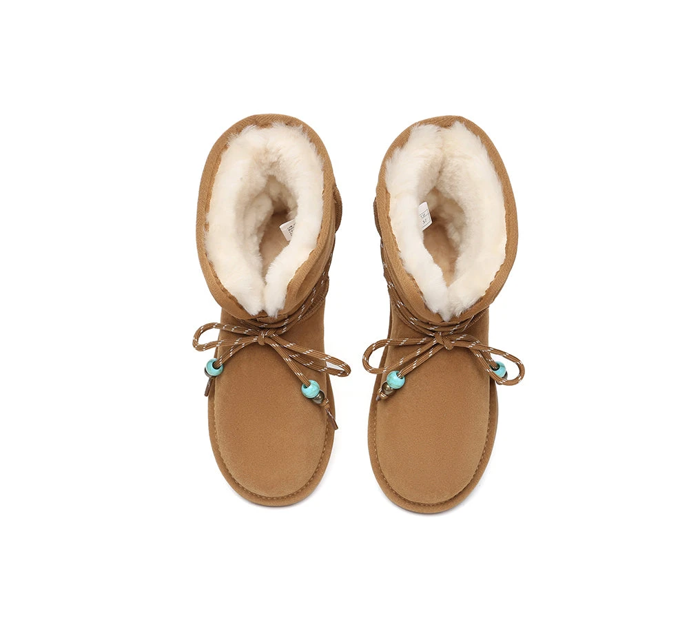 UGG Boots Women Sheepskin Wool Lace Up Fashion Carlos 8 UGG Boots Women Sheepskin Wool Lace Up Fashion Carlos - Image 8