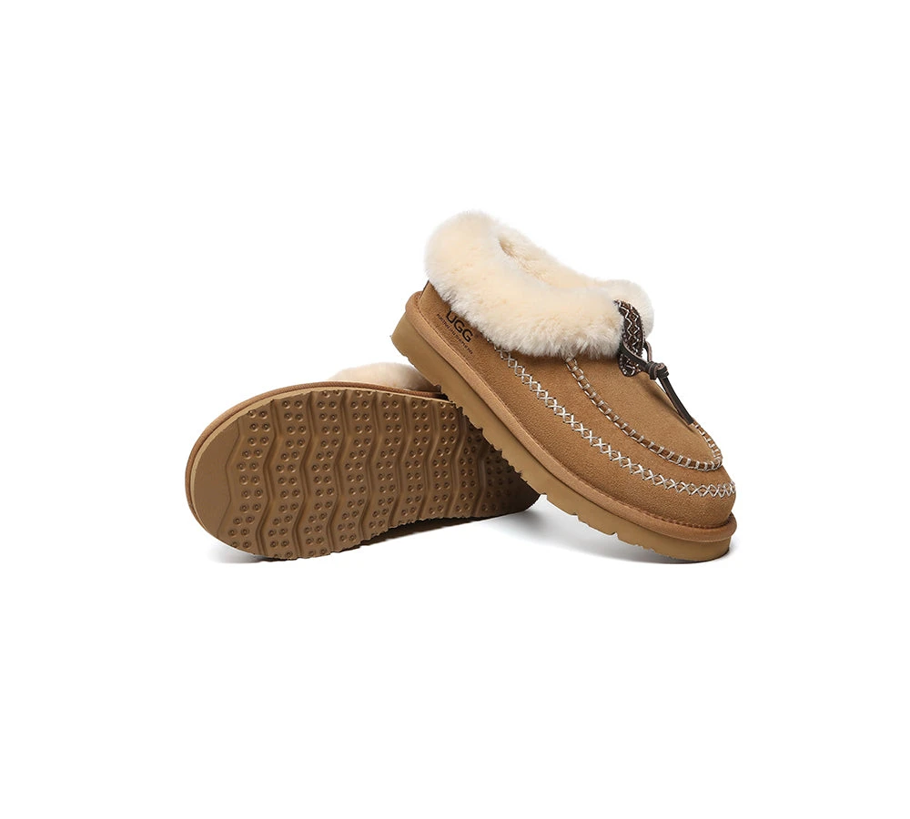 Sheepskin Wool Ankle Shoes With Tribal Stitch Detail And EVA Sole Draco 2 Sheepskin Wool Ankle Shoes With Tribal Stitch Detail And EVA Sole Draco - Image 2