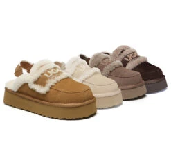 UGG Slippers Women Removable Strap Slingback Platform Rilee