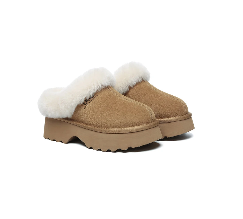 UGG Slippers Sheepskin Wool Ankle Chunky Platform Murray 4 UGG Slippers Sheepskin Wool Ankle Chunky Platform Murray - Image 4