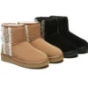 UGG Boots Sheepskin Wool Shearling Lined Ankle Mini Darby