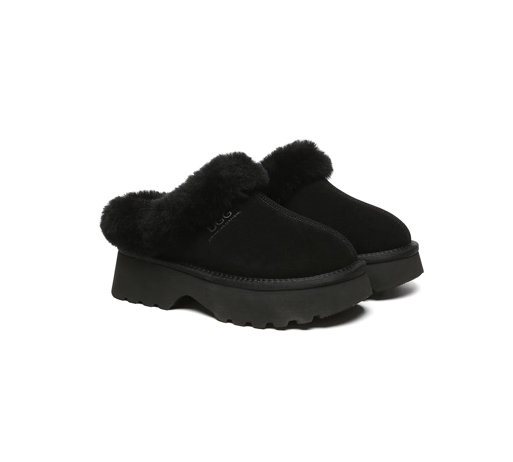 UGG Slippers Sheepskin Wool Ankle Chunky Platform Murray 1 UGG Slippers Sheepskin Wool Ankle Chunky Platform Murray