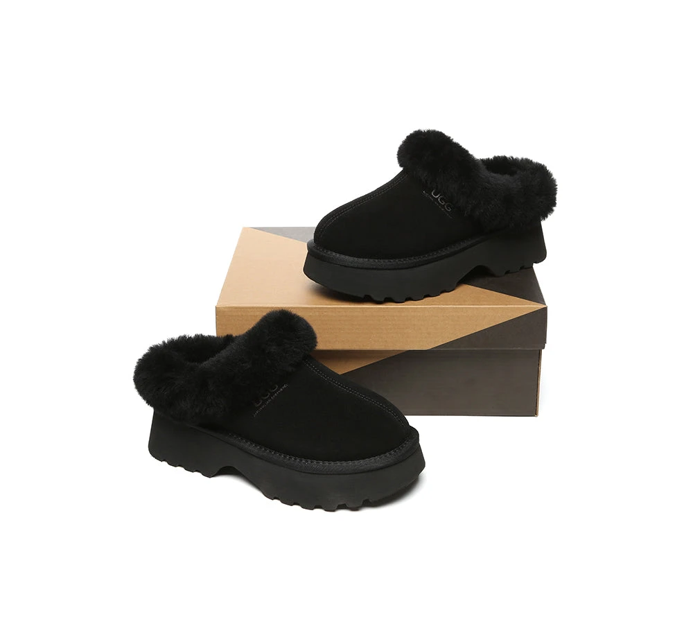 UGG Slippers Sheepskin Wool Ankle Chunky Platform Murray 5 UGG Slippers Sheepskin Wool Ankle Chunky Platform Murray - Image 5
