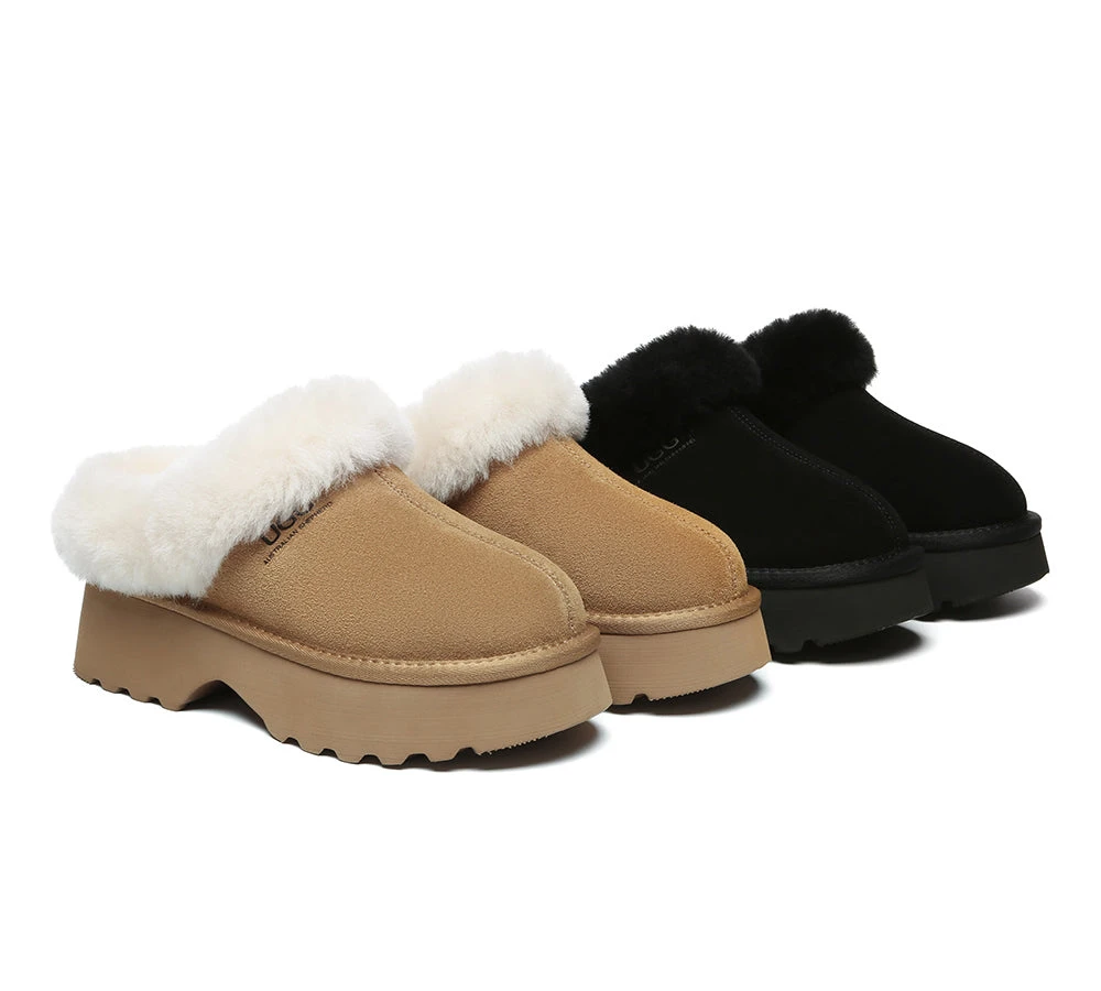 UGG Slippers Sheepskin Wool Ankle Chunky Platform Murray 2 UGG Slippers Sheepskin Wool Ankle Chunky Platform Murray - Image 2