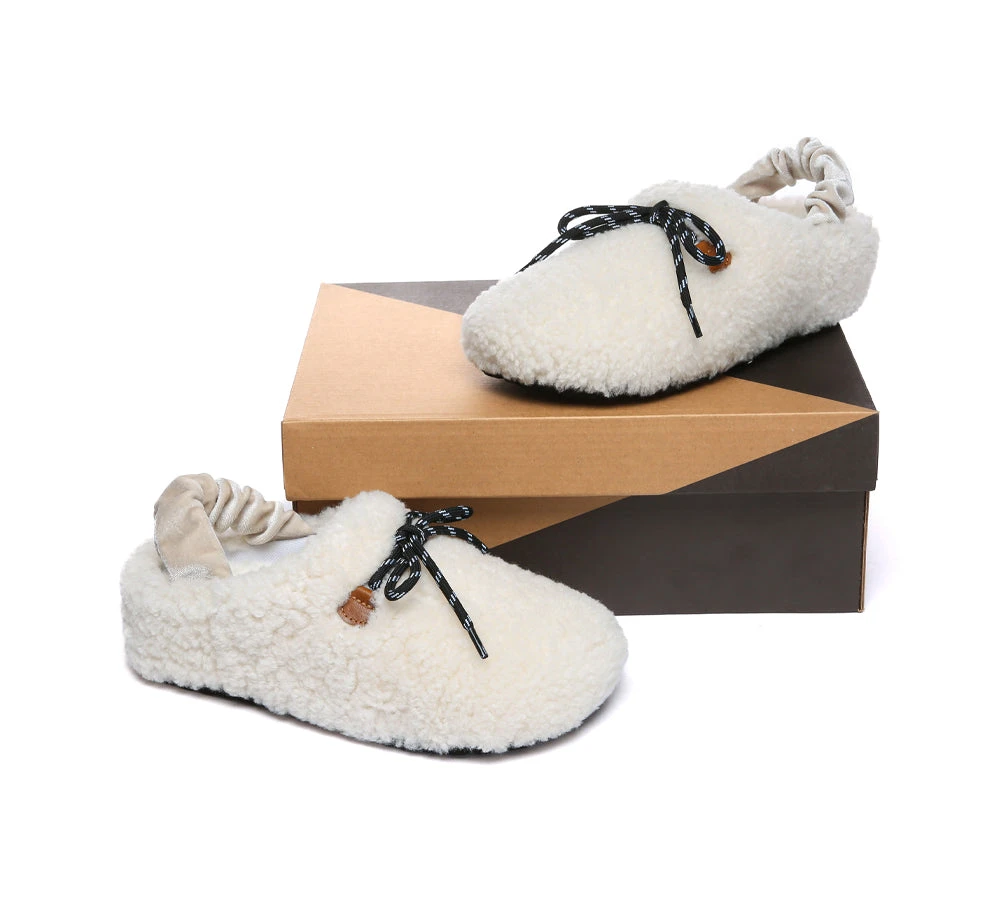 UGG Slippers Women Curly Sheepskin Wool Slingback Barrett 4 UGG Slippers Women Curly Sheepskin Wool Slingback Barrett - Image 4