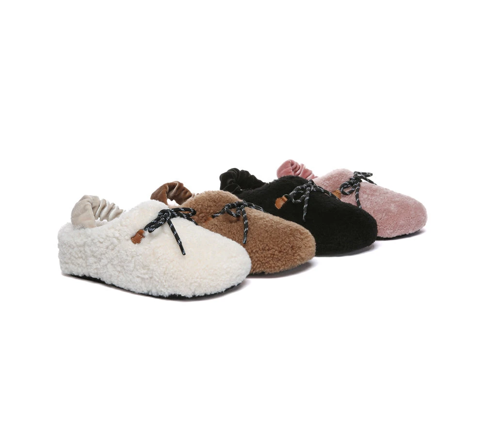 UGG Slippers Women Curly Sheepskin Wool Slingback Barrett 1 UGG Slippers Women Curly Sheepskin Wool Slingback Barrett