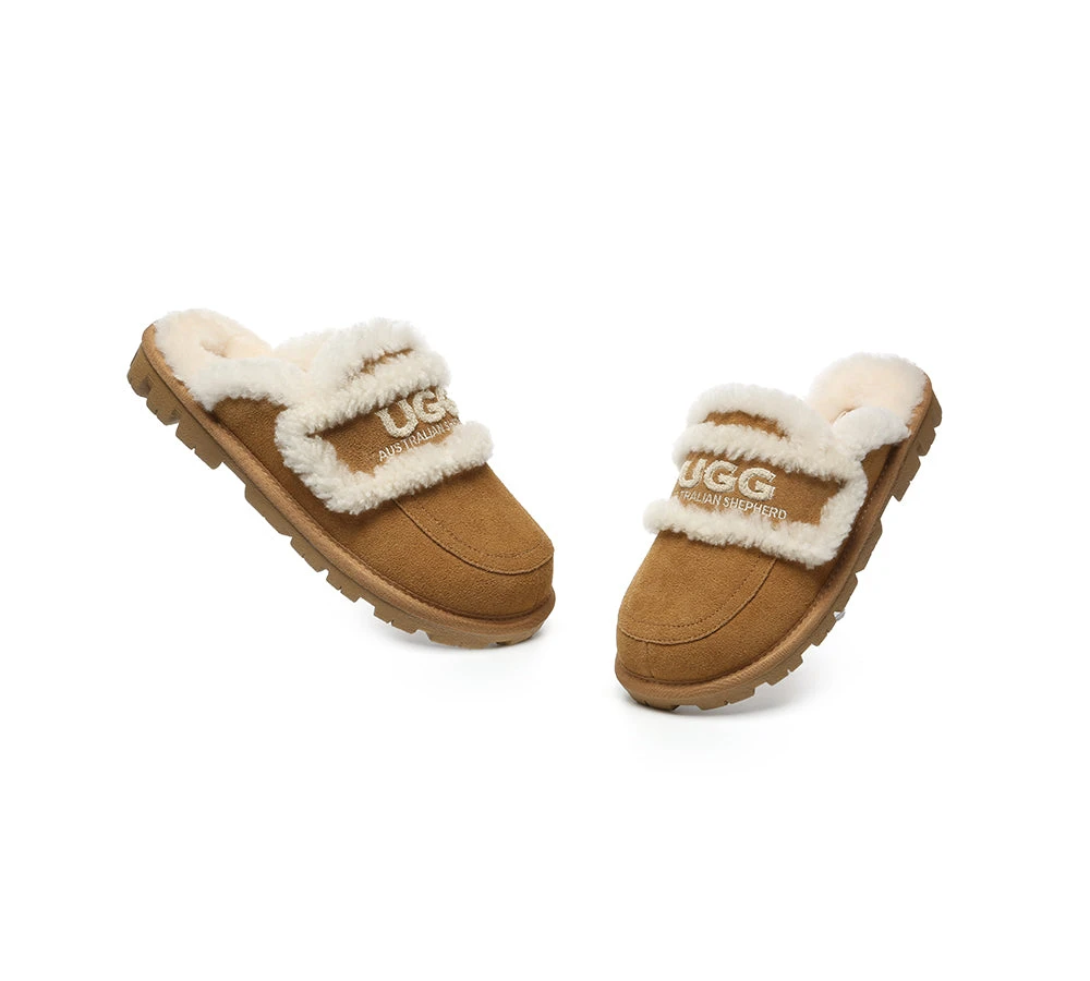 UGG Slippers Women Sheepskin Wool Shearling Lined Rilee 5 UGG Slippers Women Sheepskin Wool Shearling Lined Rilee - Image 5