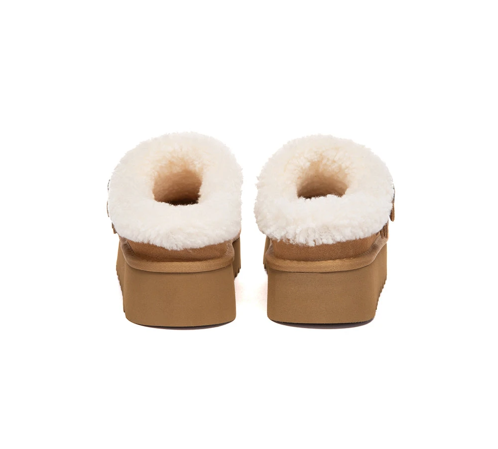 UGG Slippers Sheepskin Wool Adjustable Strap Platform Pulsey 8 UGG Slippers Sheepskin Wool Adjustable Strap Platform Pulsey - Image 8