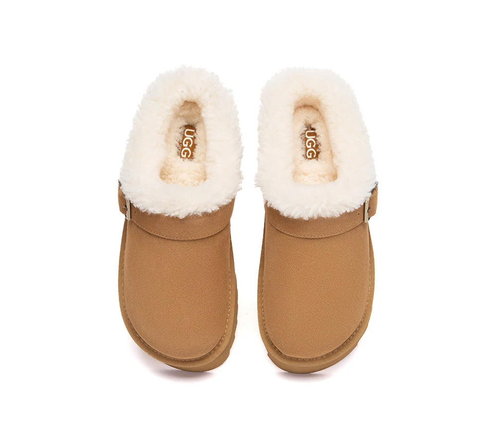 UGG Slippers Sheepskin Wool Adjustable Strap Platform Pulsey 7 UGG Slippers Sheepskin Wool Adjustable Strap Platform Pulsey - Image 7
