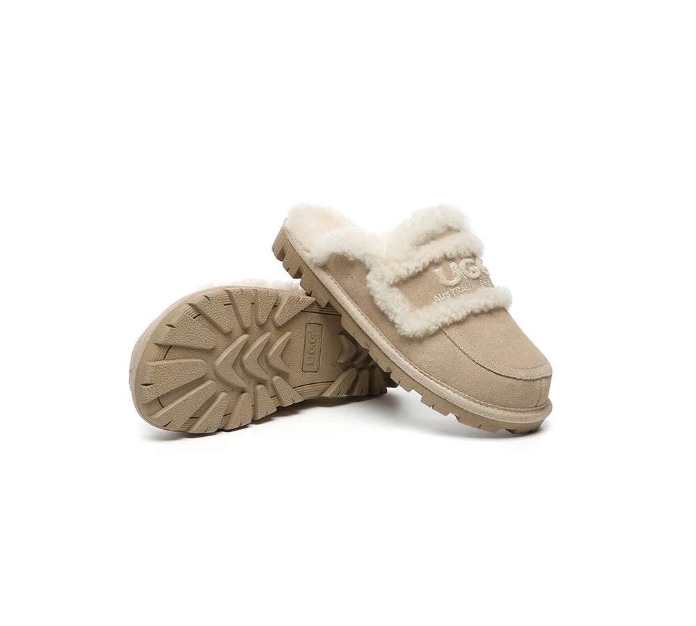 UGG Slippers Women Sheepskin Wool Shearling Lined Rilee 9 UGG Slippers Women Sheepskin Wool Shearling Lined Rilee - Image 9