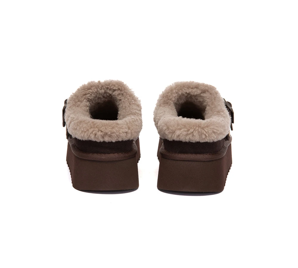 UGG Slippers Sheepskin Wool Adjustable Strap Platform Pulsey 14 UGG Slippers Sheepskin Wool Adjustable Strap Platform Pulsey - Image 14